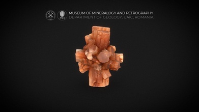 aragonite cyclique double starburst cristal grappe 3d modèle musée minéralogie pétrographie uaic mineralogypetrographymuseum 255c35e 3d print model - Mito3D