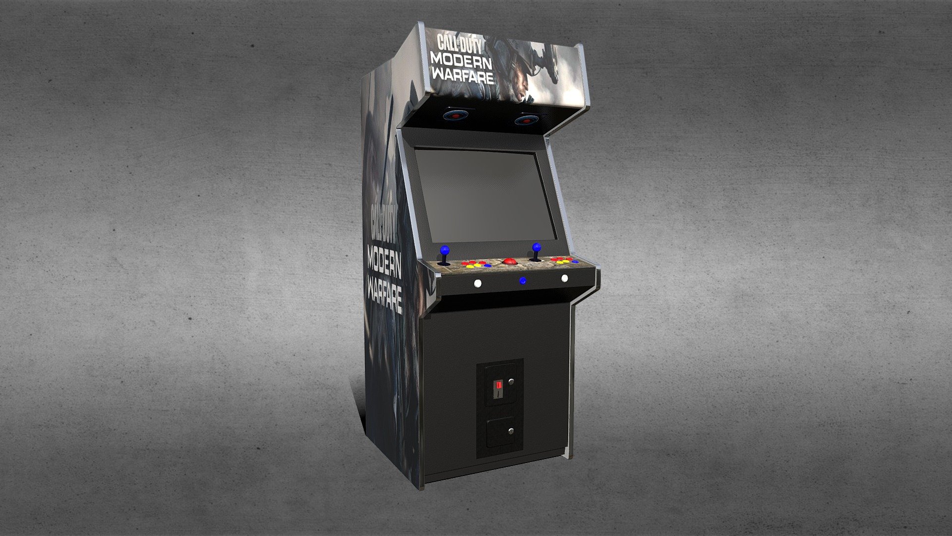 arcade vidéo Jeu maschine acheter royalties libre 3d modèle rockefinger jeu arcademachine video games établissement retro machine cabinet 3D print model - Mito3D