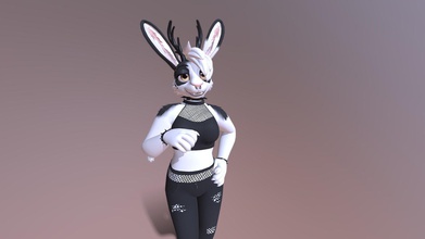 ari vrchat avatar - 3d model meelo 2c6d418 made bunny jackalope used features lip sync emotes couple cool outfits 3d print model - Mito3D