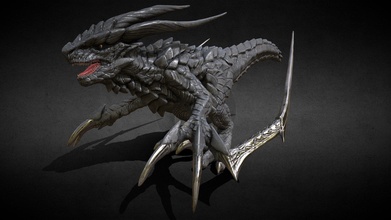 armor dinasour - download free 3d model warlike dragon roar qq15919676391 0f50cb2 3d print model - Mito3D