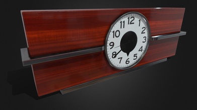 art deco clock v02 low-poly - buy royalty free 3d model svg3d c32139a 3d print model - Mito3D