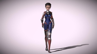 asimetrik karakter robotik parçalar satın almak telif Bedava 3d model edjan Ayarlamak paketlemek Bilim top blender kurgu modeli blender3dmodel character Anime kızı science fiction kız weapon 3dmodel 3d print model - Mito3D