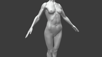 atletik kadın vücut indir Bedava 3d model Oisougabo fda3d27 3d print model - Mito3D
