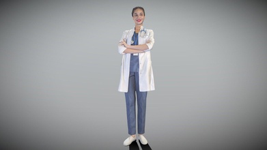 atraente mulher médico uniforme sorridente 245 Comprar realeza livre 3d modelo deep3dstudio 8d67faa 3d print model - Mito3D