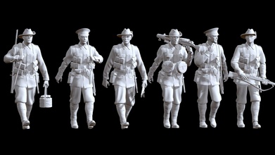 australia soldiers ww1 - buy royalty free 3d model explorertit36 gmailcom paydi rifle soldier brodie lee print statue lewis enfield sculpture war 1ww 3d print model - Mito3D