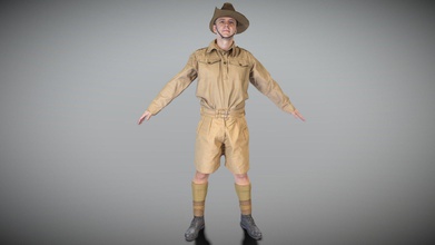 australian infantryman character ww2 165 - buy royalty free 3d model deep3dstudio 37de272 true human size detailed 1940s all props suit original captured a-pose mesh ready rigging animation most usable software product immediate use architectural visualisations inside game engines further render sculpting zbrush technical characteristics digital double scan low-poly fully quad topology sufficiently clean edge loops based subdivision 8k texture color map non-overlapping uv pbr textures 4k resolution normal displacement albedo maps cinema 4d project file redshift shader included you can find tex folder download package includes obj which applicable 3ds max maya unreal engine unity blender etc more scans released every week everything 3d print model - Mito3D
