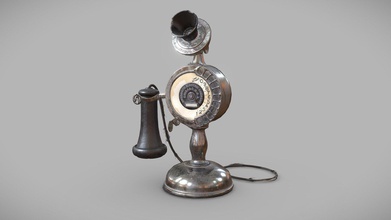 otomatik elektrikli strowger 1905 telefon - 3d model brbbak3d c693dab 11 co mum almon basamak 3d print model - Mito3D