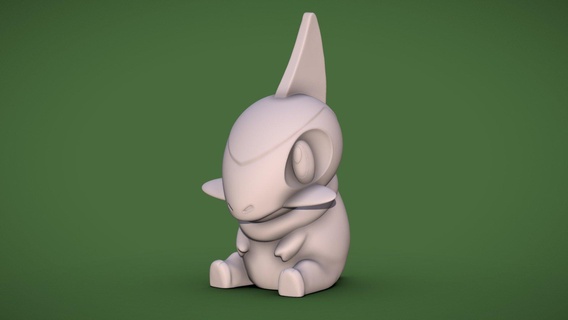 axew - buy royalty free 3d model anna gual annagualhz fanart pokemon toy nintendo collection collectible 3dsculpt 3dprint dragon 3d print model - Mito3D