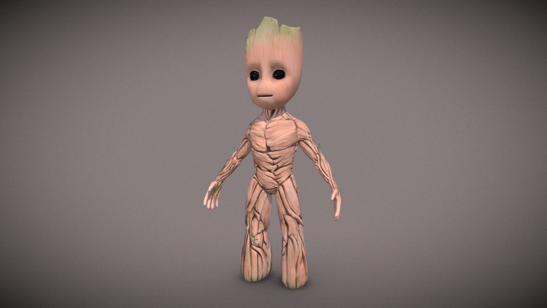 baby groot - download Kostenlose 3d-Modell chrisg christianguevara 36a1c61 handbemalte völlig blender 3k quads genießen baby-groot 3D print model - Mito3D