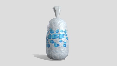 borsa del ghiaccio - modello 3d mw mw3dart f8153fc low-poly ar vr asset negozio di alimentari, supermercato navata 6 alimenti surgelati 3d print model - Mito3D