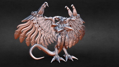 bahamut final fantasy d&d 3d print miniature - buy royalty free model ethan savage stl mini summon finalfantasy aeon ffx monster dragon 3d print model - Mito3D