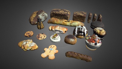 bakery pack - buy royalty free 3d model cg duck cg duck c849f84 bakery pack high-quality model pack created using photogrammetry can used games architectural visualization features pack consists 20 high quality baking objects models have low poly lod mid poly lod close-ups pbr photoscan-based materials assets included biscuitcake breadbrick 4 breadbrickcut breadgray bunglaze bungray cake cakeanthill cookiechocolate cupcake eclair frenchbread gingerbreadman meringuepie oatcookies pigtail sausage technical details texture sizes 2048x2048 lods 2 number meshes 40 number materials 40 number textures 120 base color normal map roughness intended platforms desktop - bakery pack - buy royalty free 3d model cg duck cg duck c849f84