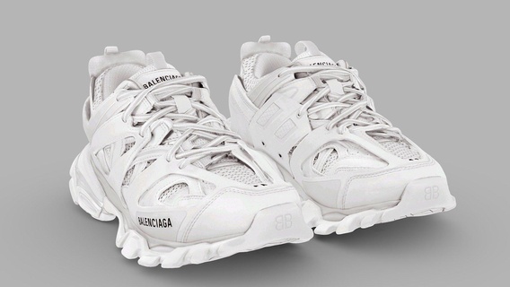 balenciaga track 3 white - buy royalty free 3d model vincent vincentpage people urban secondlife shoes imvu boots sl nike trainer footwear tactical sneaker adidas yeezy sims jordan streetwear shoescan nft 3d print model - Mito3D