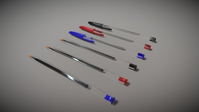 ballpoint pen - buy royalty free 3d model zlevi 463562b modelled blender 282 asset perfect interior architectural renders add bit detail your scenes included set 3 red blue black pens lids another without thanks choosing product 3d print model - Mito3D