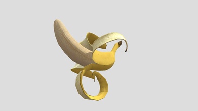 banane Animé poly acheter royalties libre 3d modèle pbr studio pbrgameready c8ecd62 3d print model - Mito3D
