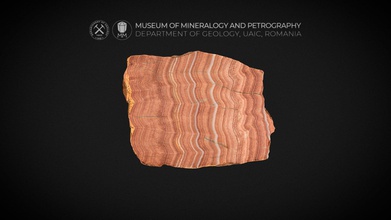 gebändert Aragonit Mineral 3d Modell Museum Mineralogie Petrographie uaic Mineralogypetrographymuseum 0ef286f 3d print model - Mito3D