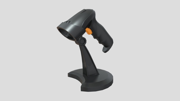 barcode scanner - buy royalty free 3d model by chakkitpp bar device market code terminal reader payment purchase laser shop industrial qrcode 3d print model - Mito3D
