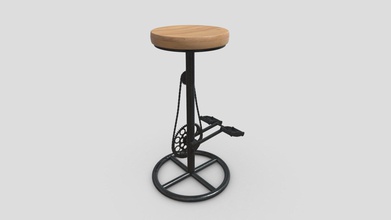 barstool - buy royalty free 3d model 3polies 2dd8bab published 3ds max realistic rustic 3d print model - Mito3D