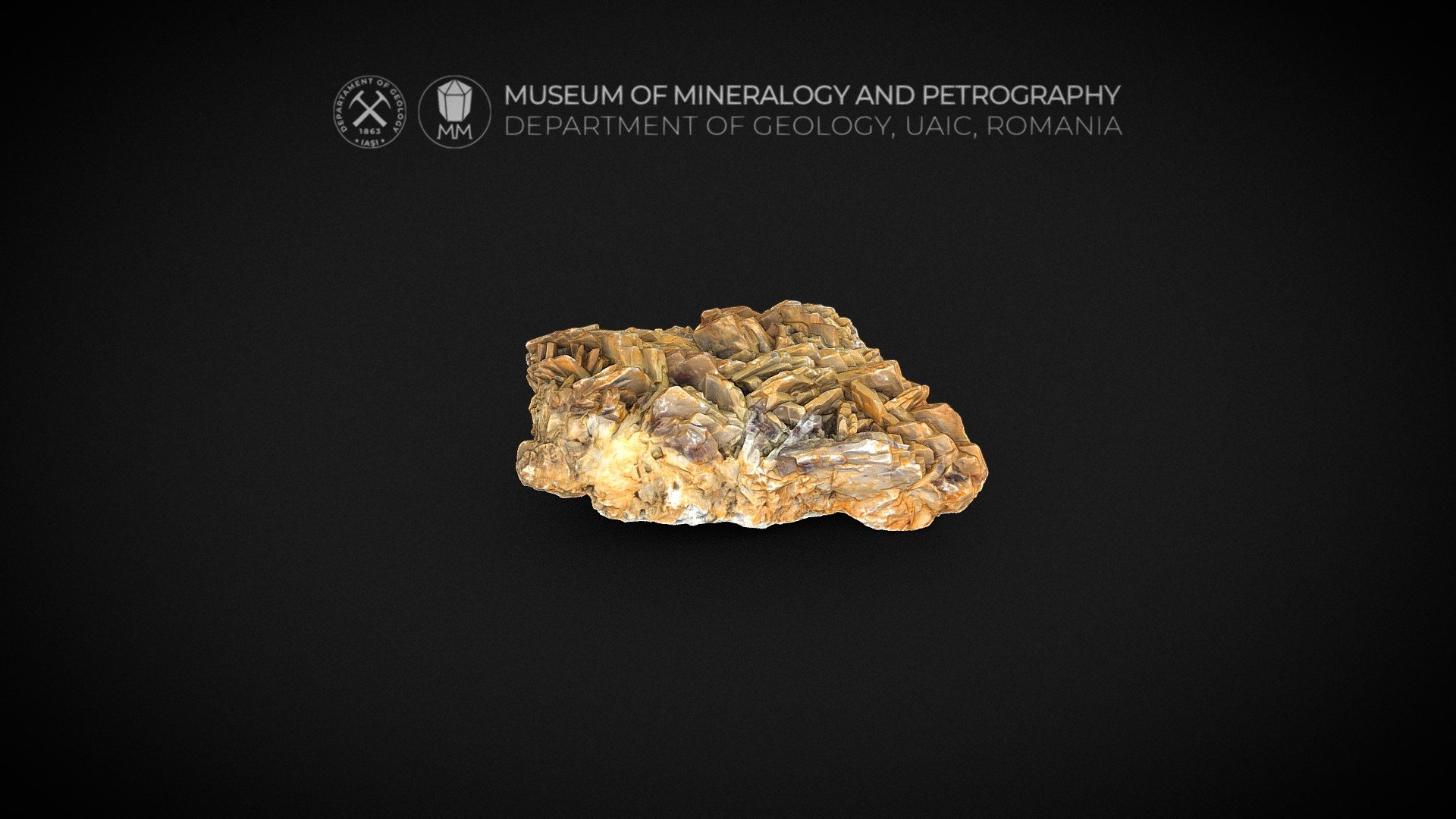 Baryt Cluster zeigen tabellarisch Kristall Blätter 3d Modell Museum Mineralogie Petrographie uaic mineralogypetrographymuseum 263933a 3D print model - Mito3D