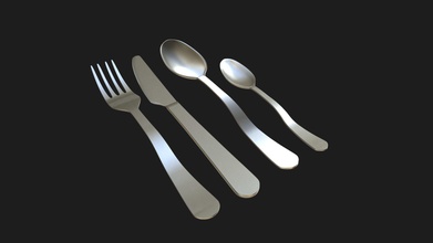 basic cutlery - buy royalty free 3d model francescomilanese 8d46cd2 spoon small knife fork 4 individual objects sharing same non overlapping uv layout map material pbr textures set production-ready materials provided package quads only geometries no tris ngons formats included fbx obj scenes blend 280 cycles eevee other png alpha meshes 1 unwrapped uv-mapped maps image resolutions 2048x2048 made substance painter polygonal 22912 vertices 22904 quad faces 45808 real world dimensions scene scale units cm blender metric 001 uniform object applied 3d print model - Mito3D