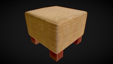 basket stool low-poly-version - buy royalty free 3d model 3dhaupt dennish2010 7da16eb 3d print model - Mito3D