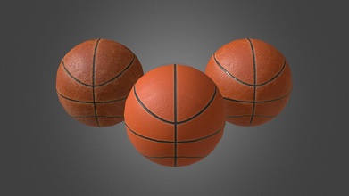 basketball balls set poly pbr model - buy royalty free 3d aleksandrkorostyliov 874ebc0 3d print model - Mito3D