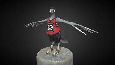 basketball pigeon - 3d model raven13080 ce853af 3d print model - Mito3D
