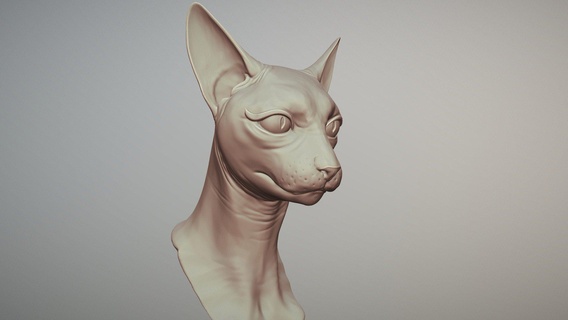 Bastet tête acheter royalties libre 3d modèle rumpelstiltskin stl sculpter chat ancien humanoïde impression Egypte Dieu égyptien femme buste femelle créature zbrush Humain 3d print model - Mito3D
