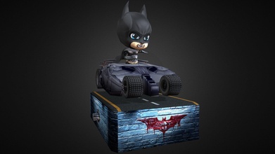 Batman Batmobil dunkel Ritter Mitfahrer 3d Modell foxanstudio cd3a1a0 3d print model - Mito3D