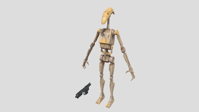 battle droid a-pose - download free 3d model santyfrow 00d5ae1 3d print model - Mito3D