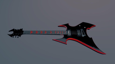 bc rich warlock metal guitar - 3d model danielgribanoff cadda48 3d print model - Mito3D