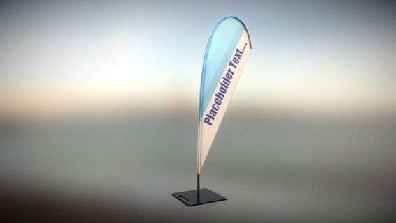 beachflag 1 - buy royalty free 3d model vis-all-3d vis-all stand flag event flagpole billboard marketing advertising promotion branding advertisement conference 3dhaupt 3d print model - Mito3D