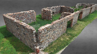 beautiful stone ruins - buy royalty free 3d model urban 3dscans davisandersons f3b6ffc old derelict abandoned latvian countryside overgrown grass bushes trees 3d print model - Mito3D
