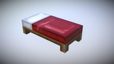 bed minecraft - download free 3d model jdanielhe 223dd9d 3d print model - Mito3D