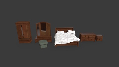 bedroom furniture set game assets - buy royalty free 3d model me&my3d ieva lickiene 69a038d 3d print model - Mito3D