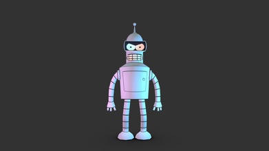 bender futurama - download free 3d model fyside andydrew999111 b61897e 24k triangles robot alcoholic 3d print model - Mito3D