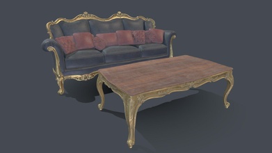 grande divano caffè tavolo 3d modello antonyurevich cbb2525 3d print model - Mito3D