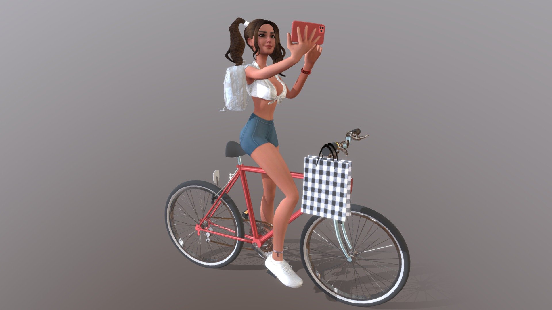 bicicletta ragazza acquistare royalty gratuito 3d modello luismi93 1279846 3D print model - Mito3D