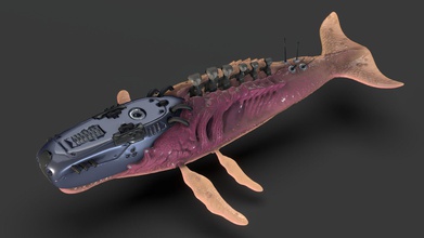 biomechanical whale - buy royalty free 3d model iggy-design 92f7a46 concept created fun more info still renders please check my artstation page https wwwartstationcom artwork nkwrd thank you igor 3d print model - Mito3D