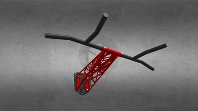 bionic bar - modelo 3d voando delorean themachines 6ebc981 barra horizontal estilo arquivos de produção cnc dxf pdf desenho &ldquo &rdquo pdf, 3d print model - Mito3D