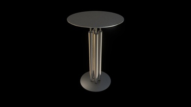 bistro stand-up table high-poly - buy royalty free 3d model vis-all-3d vis-all booth exhibition-stand intergeo-2018 stand-up-table 3d print model - Mito3D