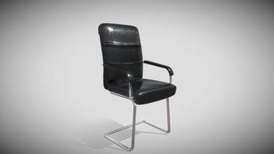 schwarz Leder Büro Stuhl frei download 3d Modell Dopaminkatze ca9d09a 3d print model - Mito3D