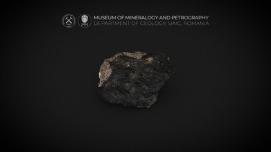 nero riebeckite cristalli granito matrice 3d modello Museo mineralogia petrografia uaic mineralogypetrographymuseum f89854b 3d print model - Mito3D