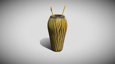 black yellow striped vase - jaleels room 3d model sonnycirasuolo 69519c4 3d print model - Mito3D