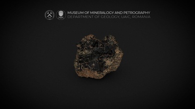 bloco hedenbergita cristais 3d modelo museu mineralogia petrografia uaic mineralogypetrographymuseum ccb86f9 3d print model - Mito3D