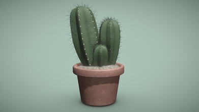 bougie bleue cactus myrtillocactus geometrizans - modèle 3d daniel hudson danielsamhudson 59e8b98 réaliste bleu faites autodesk maya substance peintre 3d print model - Mito3D