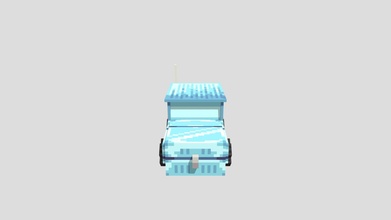 azul pixelado coche vehiculo Minecraft estilo 3d modelo nitgo 39a9a9a 3d print model - Mito3D