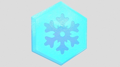 blue snowflake coin - download free 3d model anthony z davis azdavis e1093f7 3d print model - Mito3D