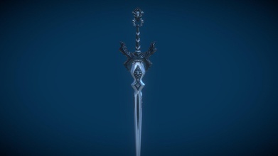 blue sword - buy royalty free 3d model chris dede christophorusdedesa 9995dcb today want share my named already low poly triangle also have been optimize suitable game engine can used animation too texture yes lowpoly vertices 2520 4756 uvw unwrapped single udim additional file obj fbx ma stl 3d print model - Mito3D