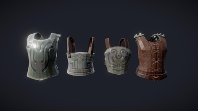body armor mini pack - 3d model octolancers rene-espinoza fad1a75 small set 4 gladiator bodyarmor part character kit collection 3d print model - Mito3D
